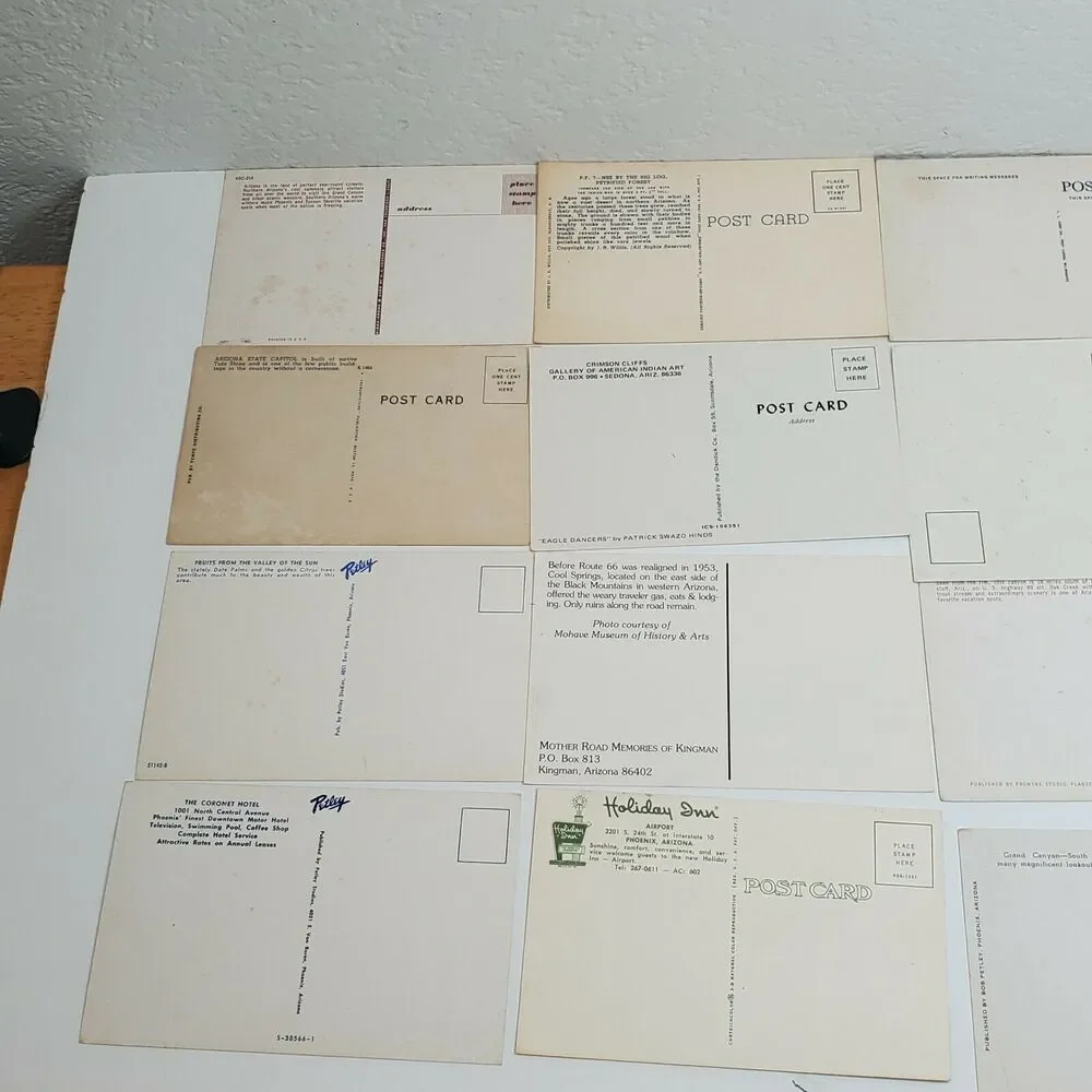 18 Arizona Post Card Lot Cool Springs Cabins Tasty Foods Safford Motel Scenic